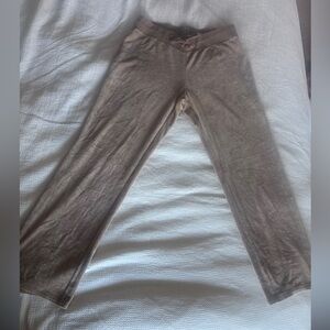 New York & C velour pants women's size L beige color